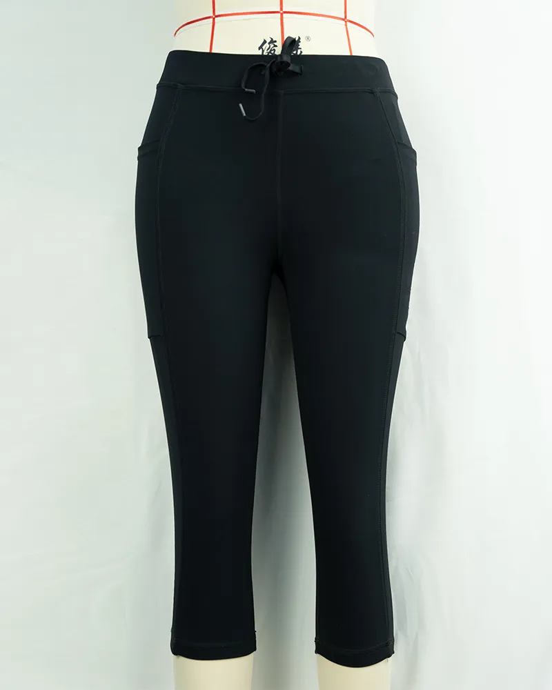 Black Athletic Capri Leggings