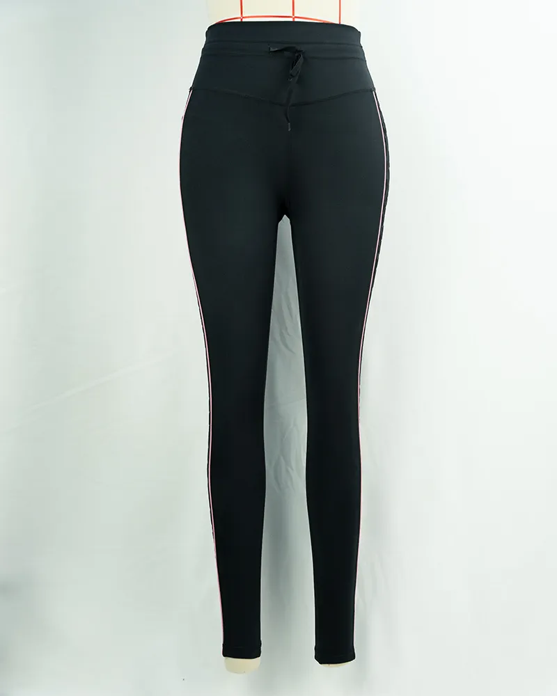 Black High-Waist Leopard-Print Insert Yoga Pants