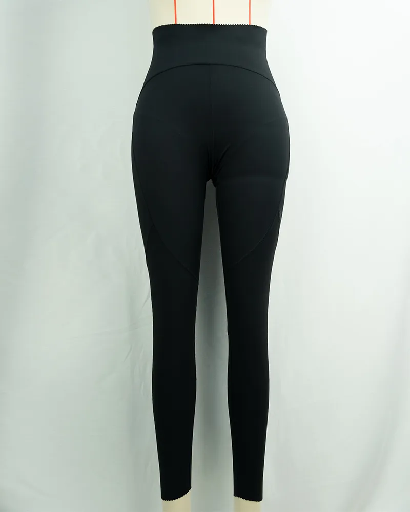 Black High-Waist Seamless Yoga Leggings
