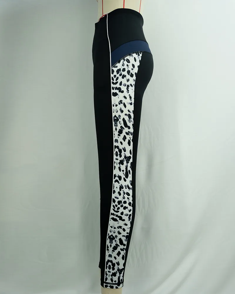Black Leopard Print Yoga Pants (2)