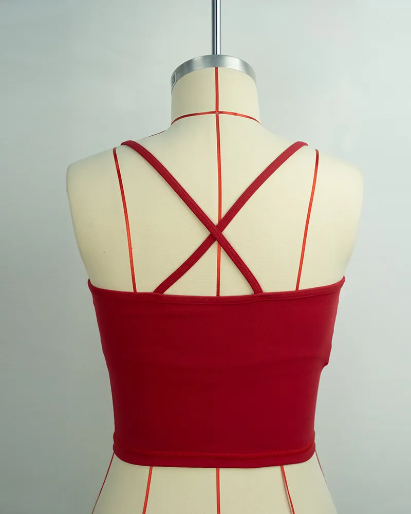 Bright Red High-Support Seamless Sports Bra (3)