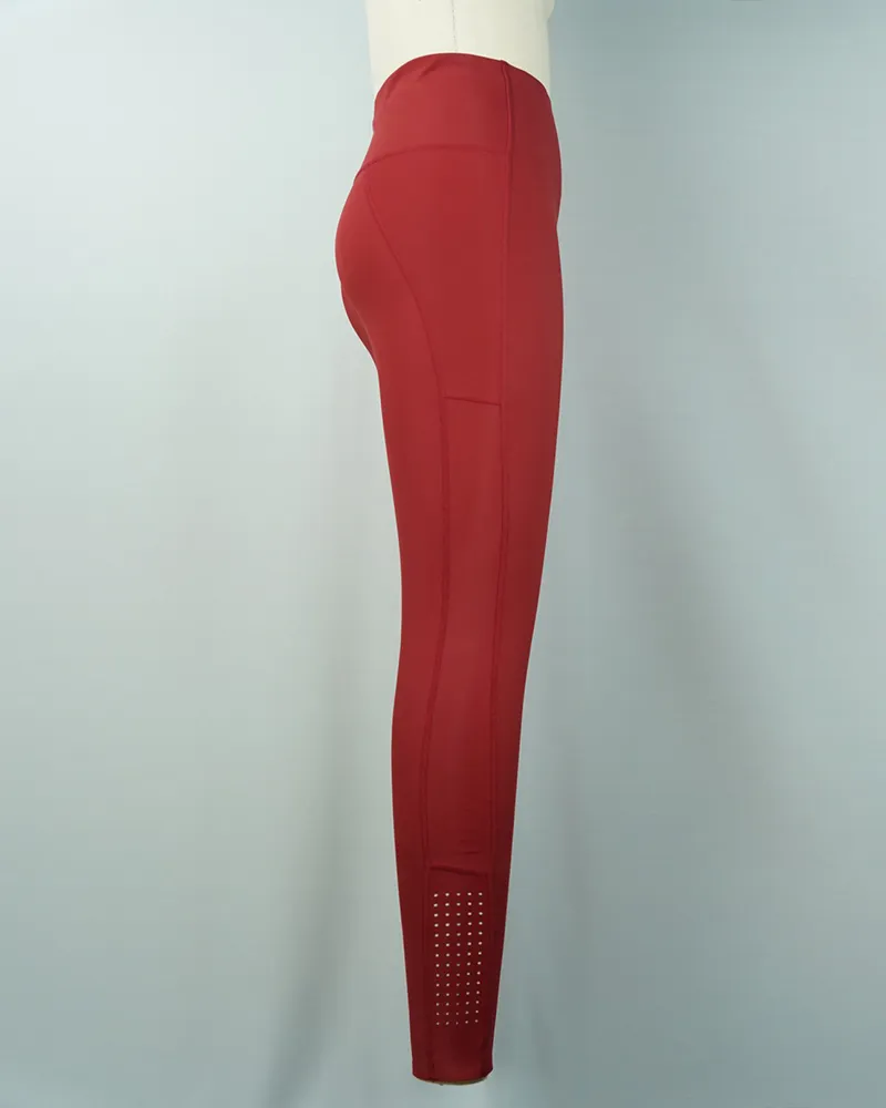 Burgundy Yoga Pants (2)