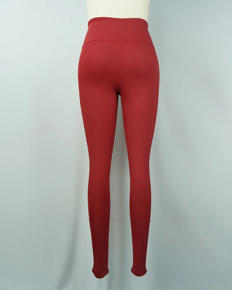 Burgundy Yoga Pants (3)