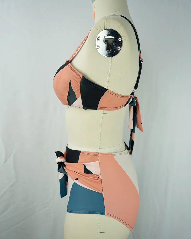 Color Block Bikini Set (4)