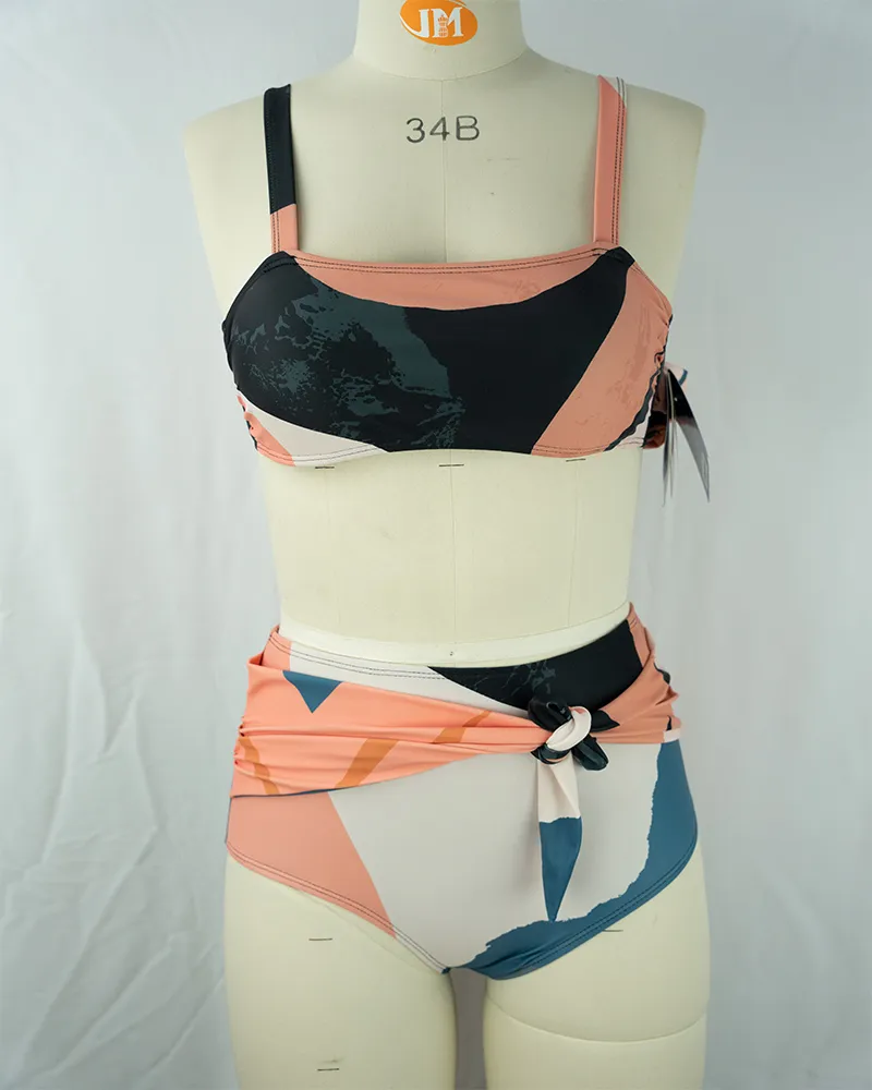 Color Block Bikini Set