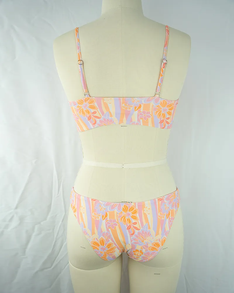 Floral Print Bikini Set (3)