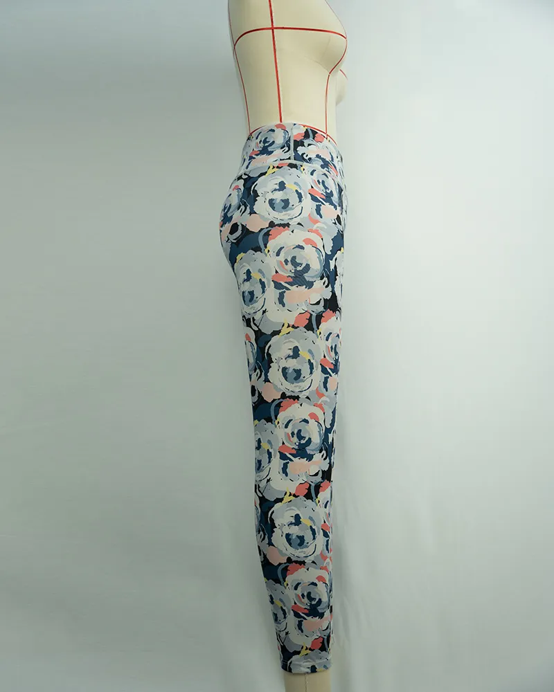 Floral Print Yoga Pants (2)