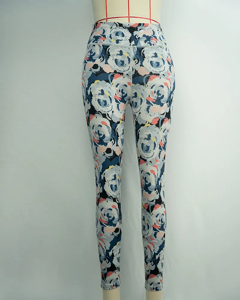 Floral Print Yoga Pants