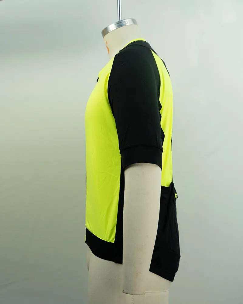 High-Visibility Neon Yellow Cycling Jersey (2)