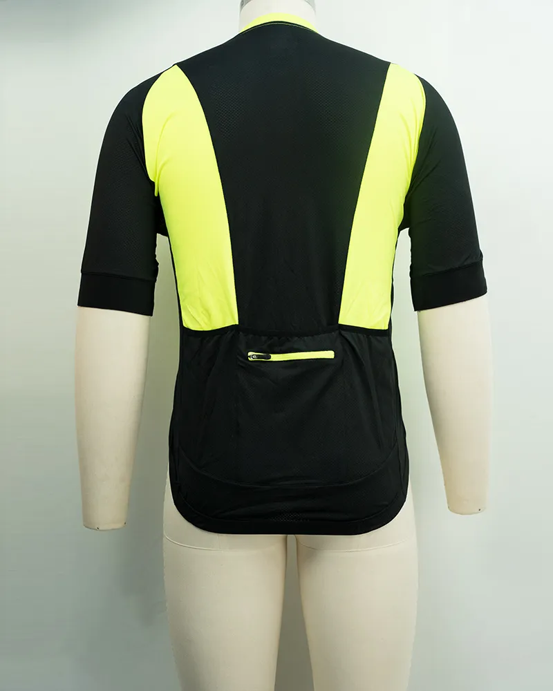 High-Visibility Neon Yellow Cycling Jersey (3)