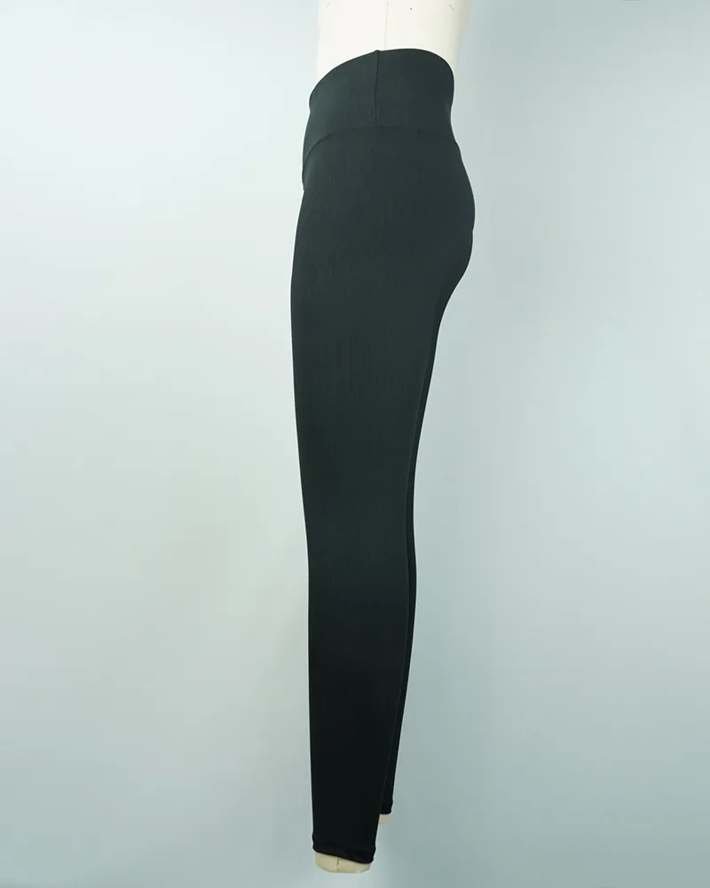 High-Waist Black Vertical Stripe Yoga Pants (4)