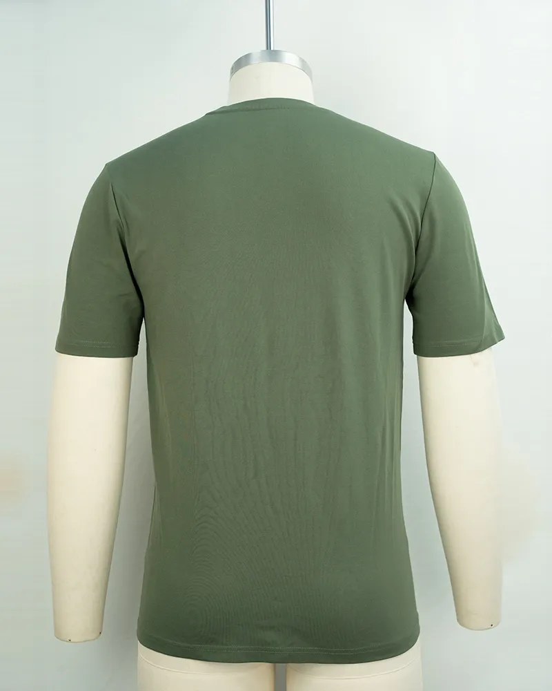 Men’s Olive Green Running T-Shirt (3)