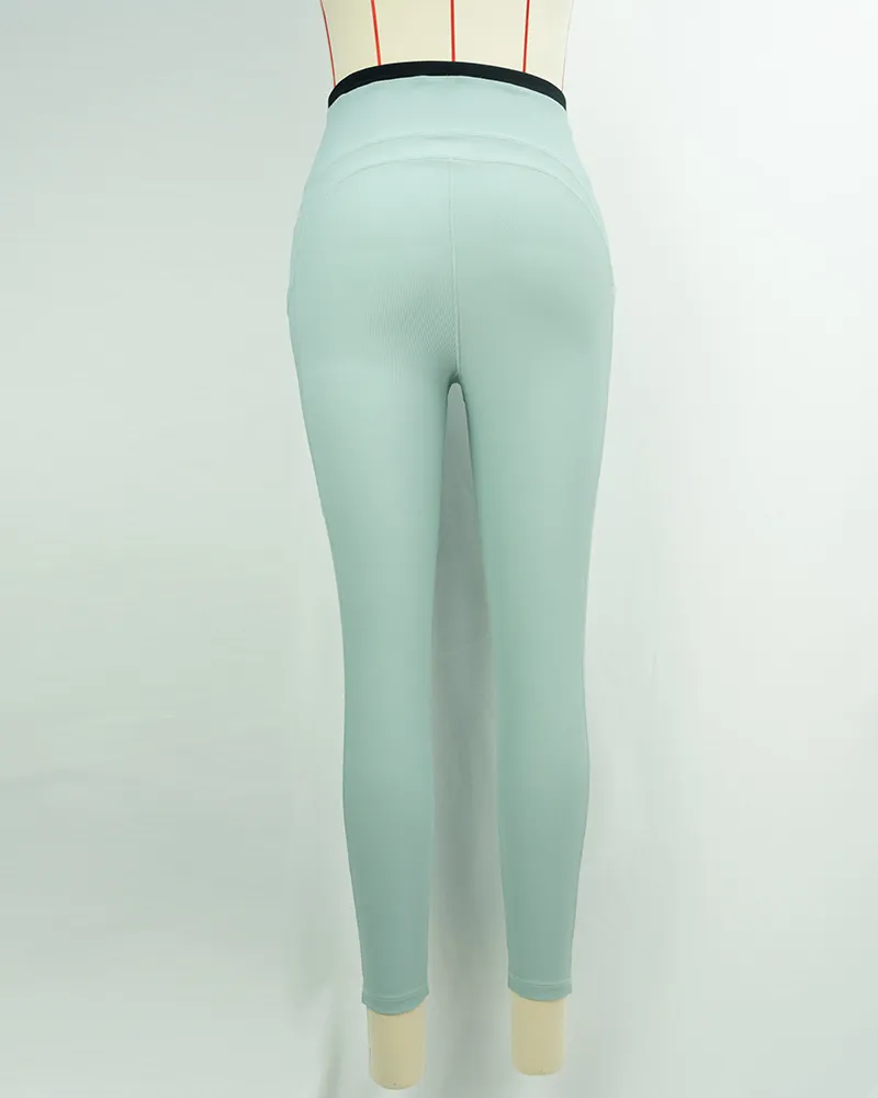 Mint Green High-Waist Seamless Yoga Leggings (3)