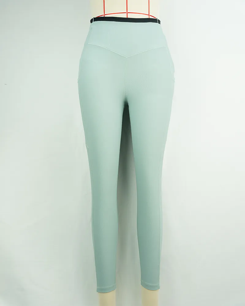 Mint Green High-Waist Seamless Yoga Leggings