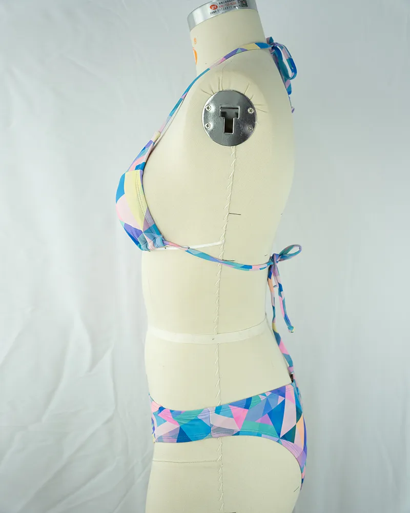 Multicolor Geometric Bikini Set04