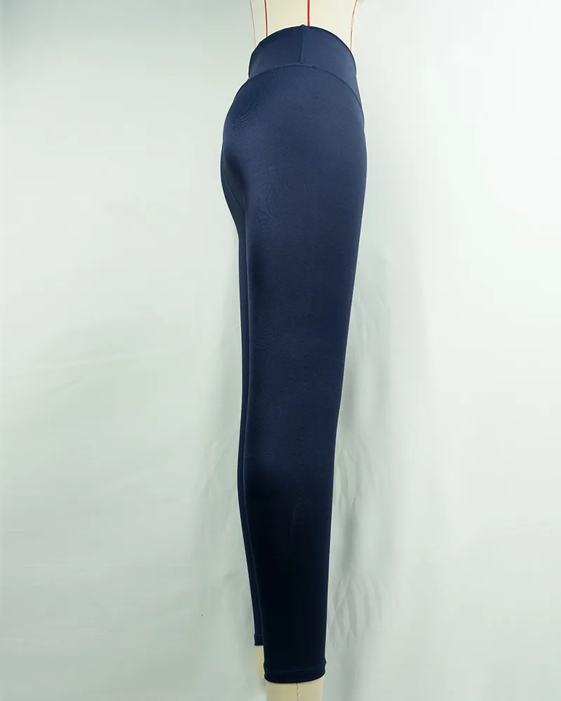 Navy Blue Yoga Pants with Back Pocket (4)