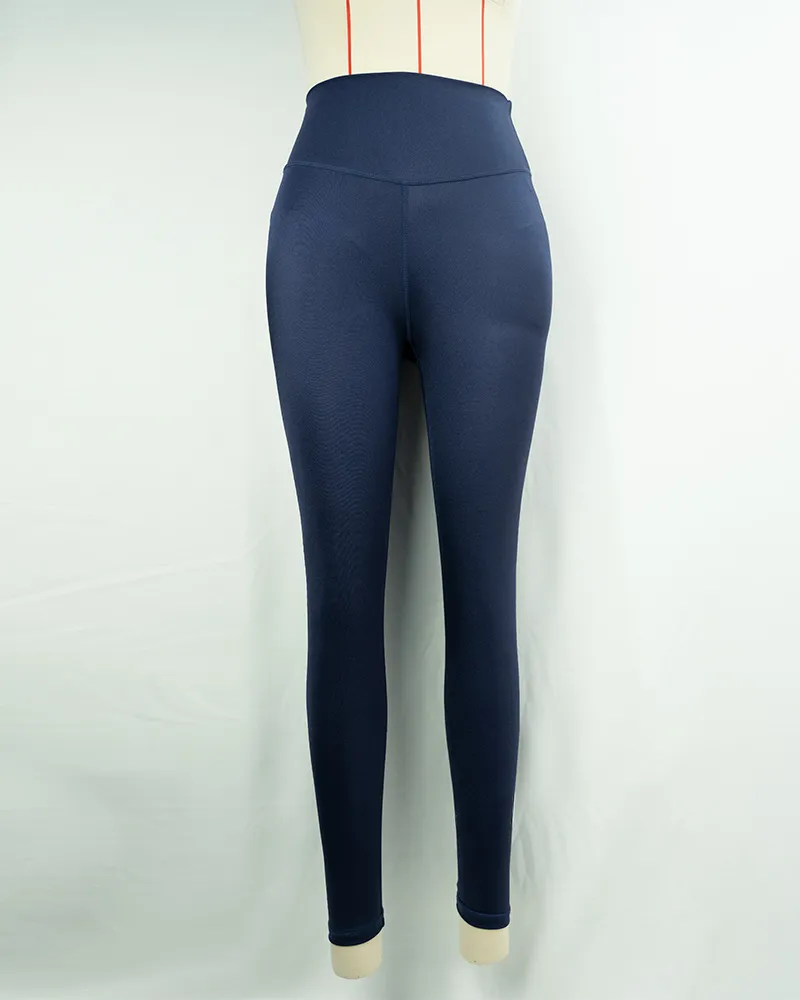 Navy Blue Yoga Pants with Back Pocket