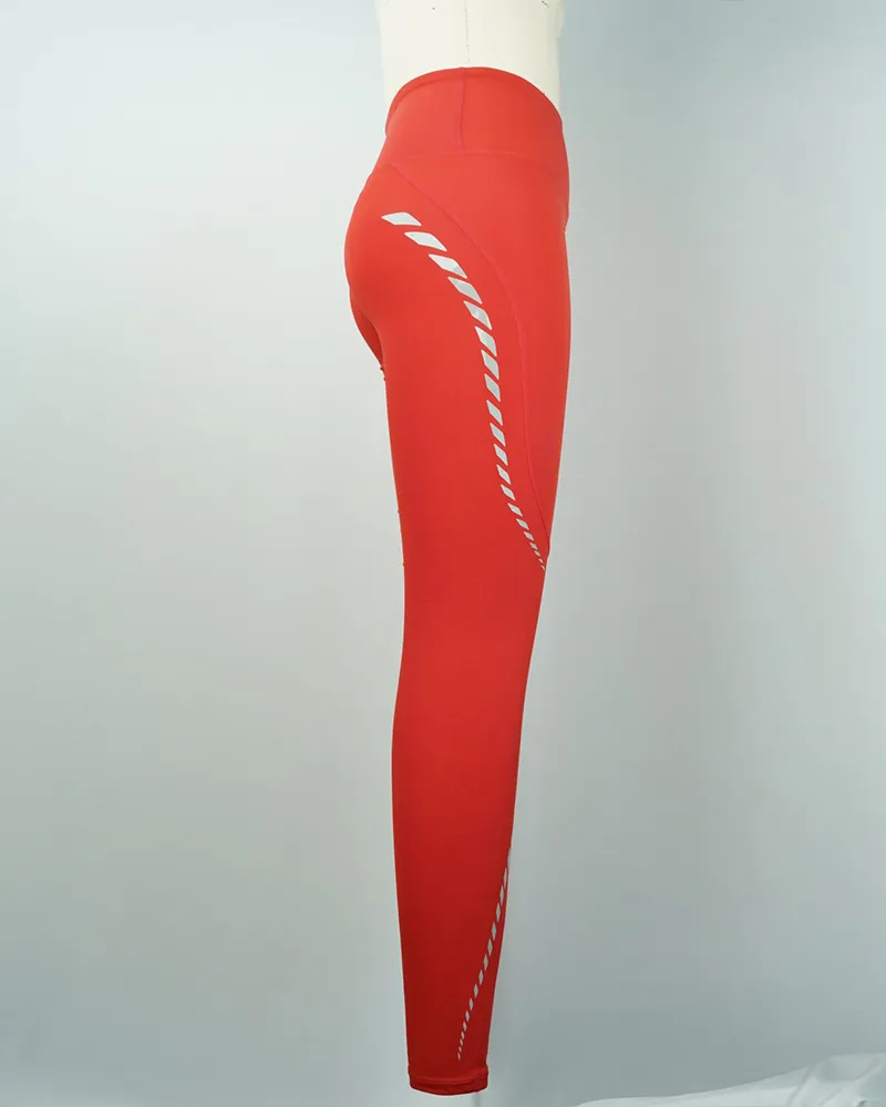 Orange Red Streamlined Yoga Pants (2)