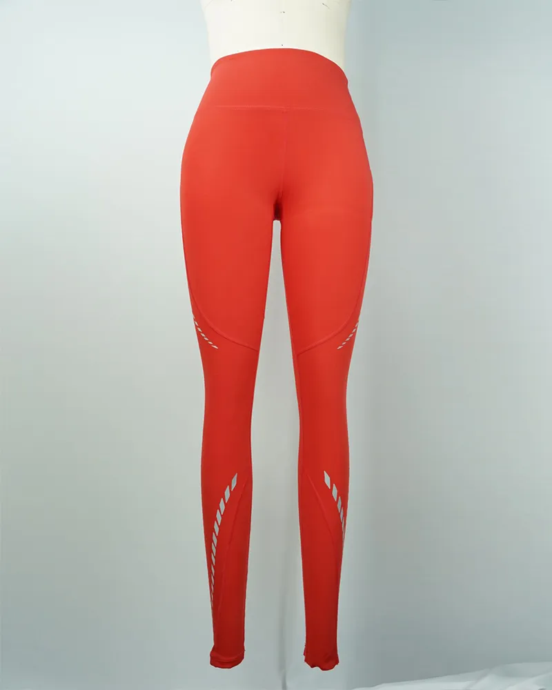 Orange Red Streamlined Yoga Pants