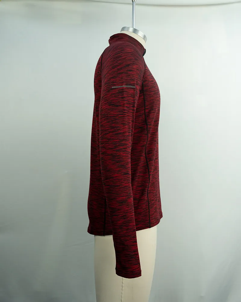 Red Long Sleeve Running and Cycling Top (4)