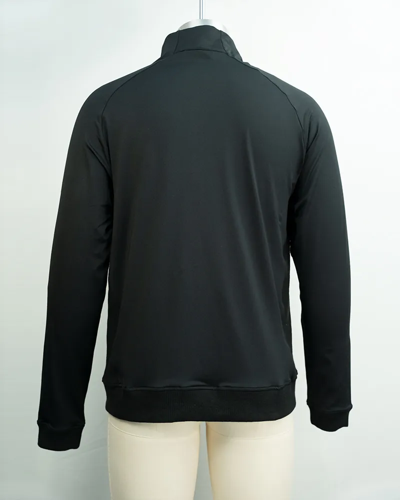 Men’s Black Quarter-Zip Long Sleeve Top (3)