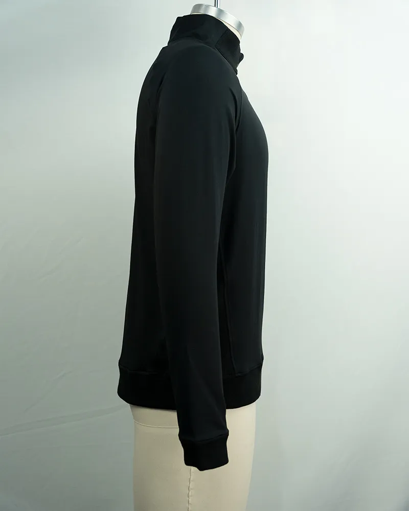 Men’s Black Quarter-Zip Long Sleeve Top (4)