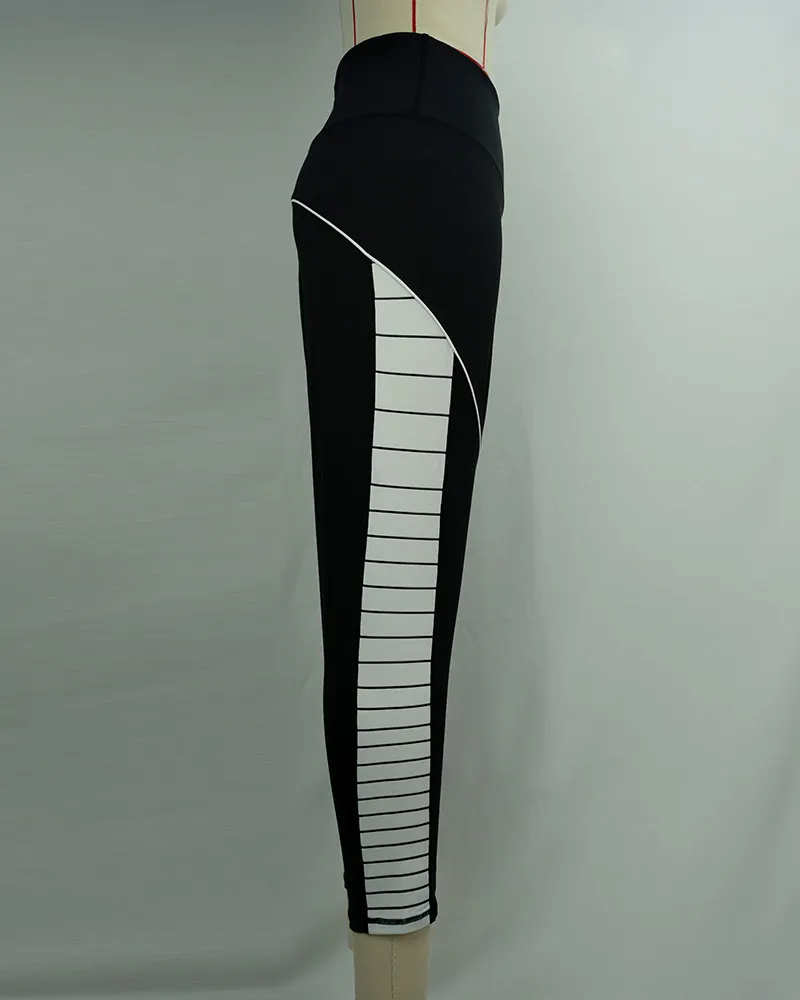 Women`s Black High Waist Yoga Pants (2)