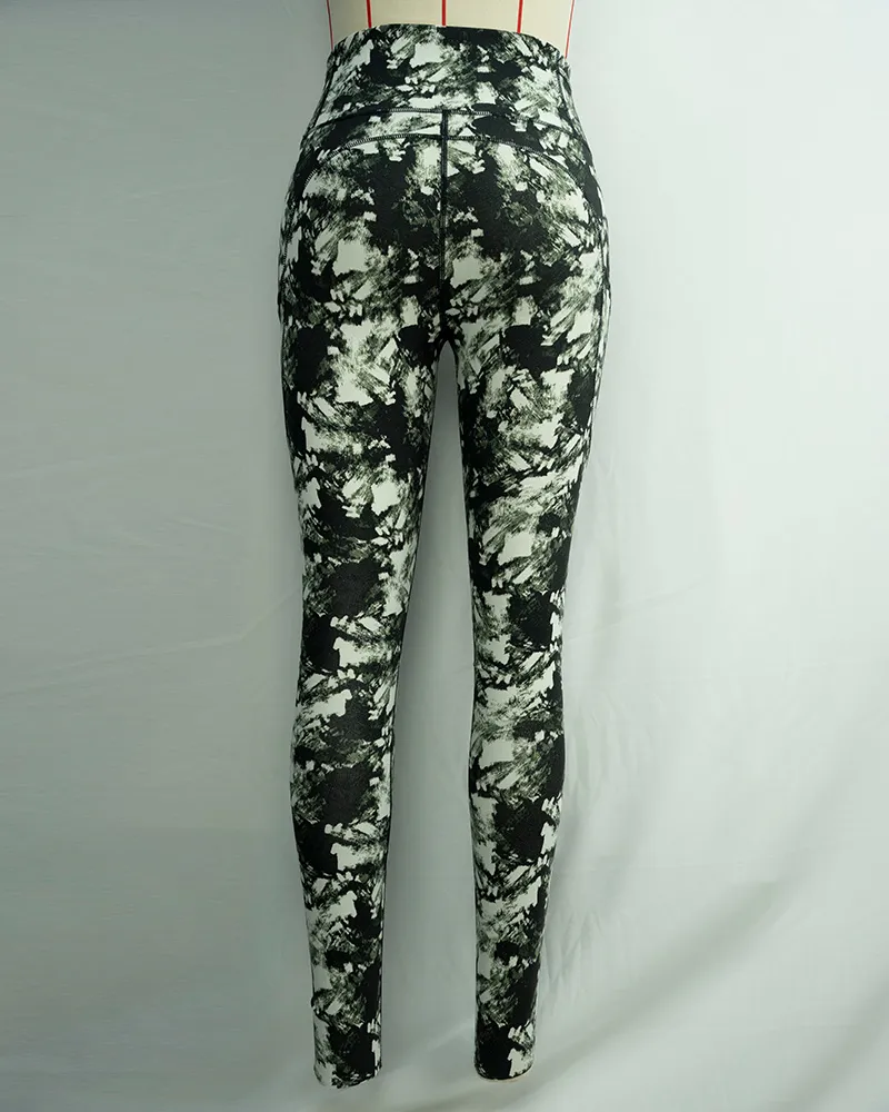 Women`s Dark Green High Waist Yoga Pants (4)